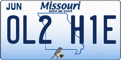 MO license plate OL2H1E