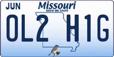 MO license plate OL2H1G