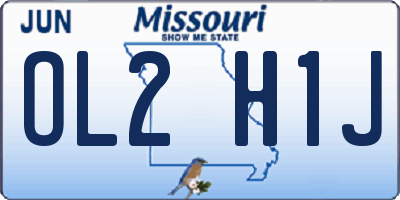 MO license plate OL2H1J