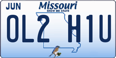 MO license plate OL2H1U