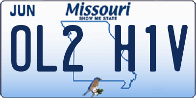 MO license plate OL2H1V