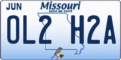 MO license plate OL2H2A