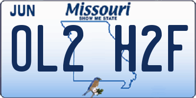 MO license plate OL2H2F