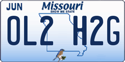MO license plate OL2H2G