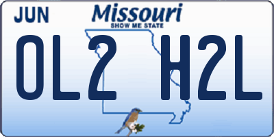 MO license plate OL2H2L