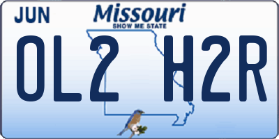 MO license plate OL2H2R