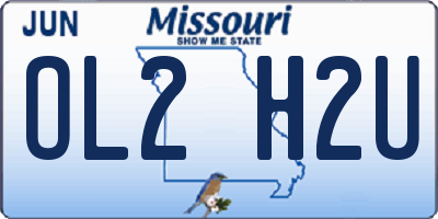 MO license plate OL2H2U