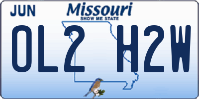 MO license plate OL2H2W