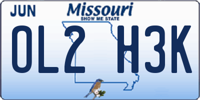 MO license plate OL2H3K