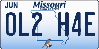 MO license plate OL2H4E