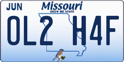 MO license plate OL2H4F
