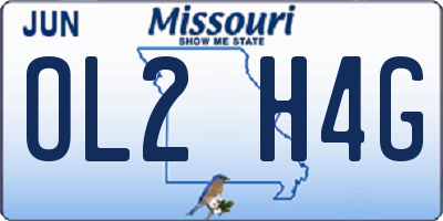 MO license plate OL2H4G