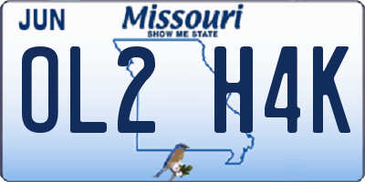MO license plate OL2H4K