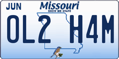 MO license plate OL2H4M
