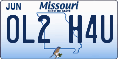 MO license plate OL2H4U