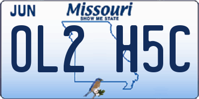 MO license plate OL2H5C