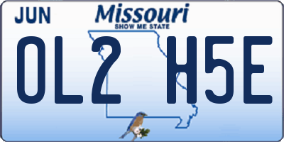 MO license plate OL2H5E