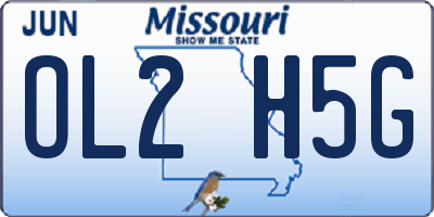 MO license plate OL2H5G