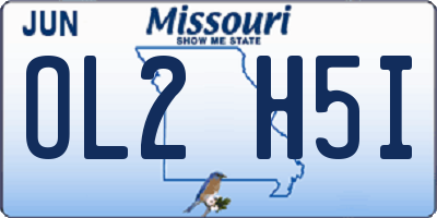 MO license plate OL2H5I