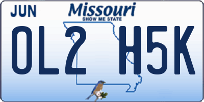 MO license plate OL2H5K