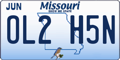MO license plate OL2H5N