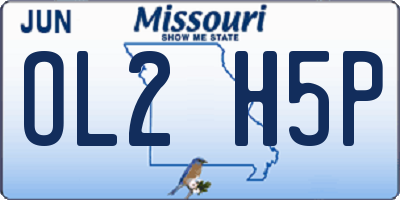 MO license plate OL2H5P