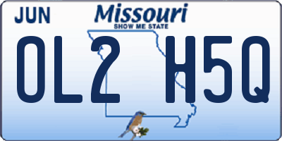 MO license plate OL2H5Q