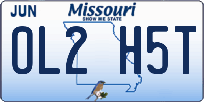 MO license plate OL2H5T