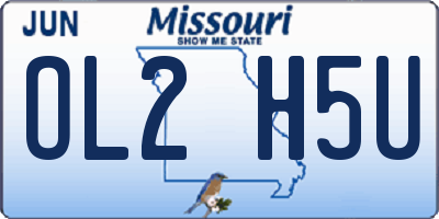 MO license plate OL2H5U