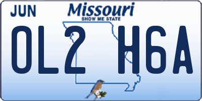 MO license plate OL2H6A
