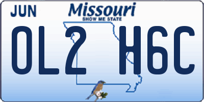 MO license plate OL2H6C