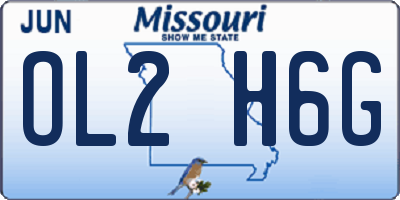 MO license plate OL2H6G
