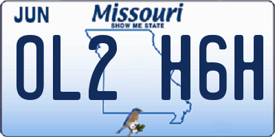 MO license plate OL2H6H