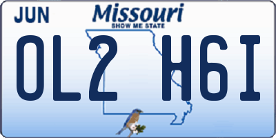 MO license plate OL2H6I