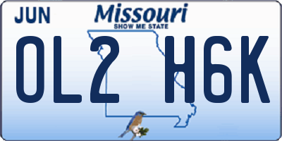 MO license plate OL2H6K