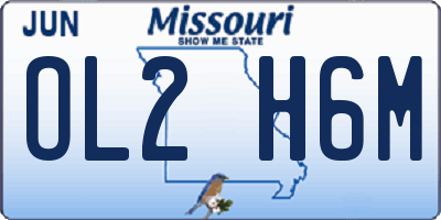 MO license plate OL2H6M