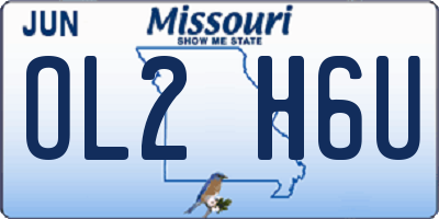 MO license plate OL2H6U