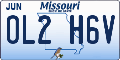 MO license plate OL2H6V