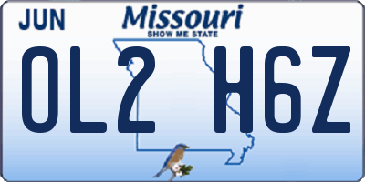 MO license plate OL2H6Z