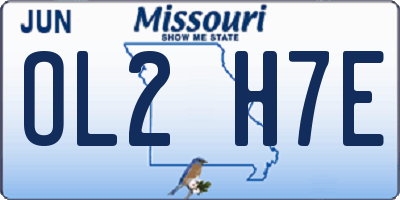 MO license plate OL2H7E