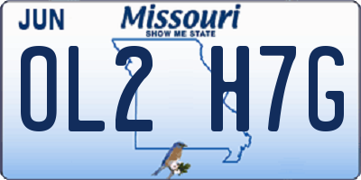 MO license plate OL2H7G