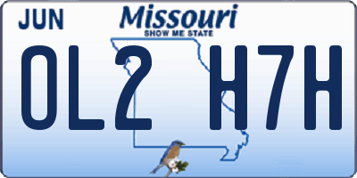MO license plate OL2H7H