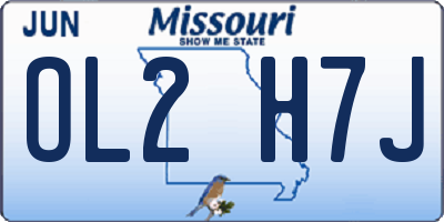 MO license plate OL2H7J