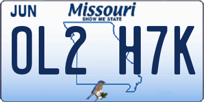 MO license plate OL2H7K