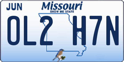MO license plate OL2H7N