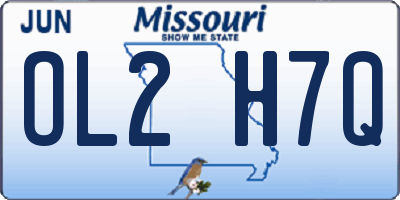 MO license plate OL2H7Q