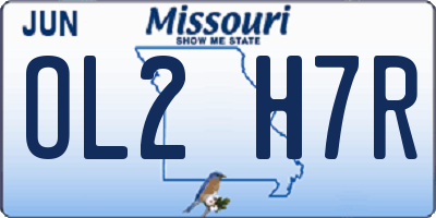 MO license plate OL2H7R