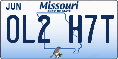MO license plate OL2H7T