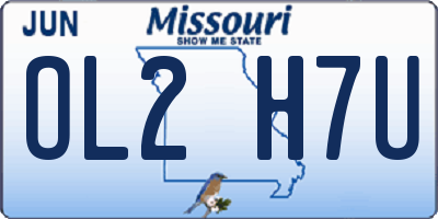 MO license plate OL2H7U