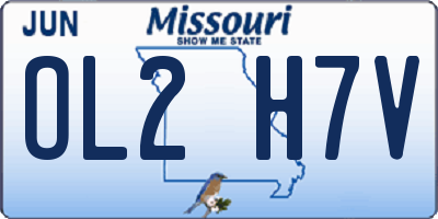 MO license plate OL2H7V